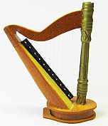 Harfe Holz 12cm mittelbraun